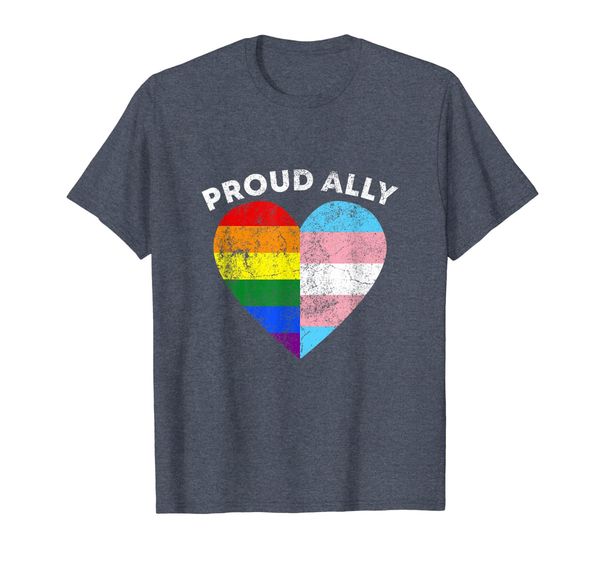 

proud ally lgbt pride t-shirt, White;black