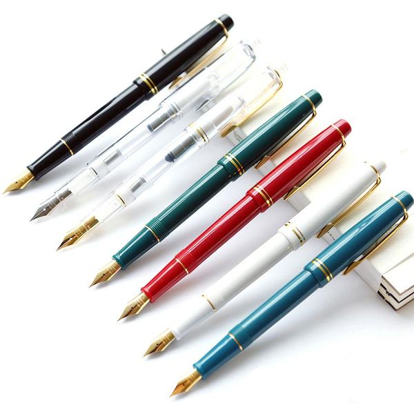 

fountain pens gold clip transparent pen wingsung nice quality color ink for drawing writing school office supplies stationery
