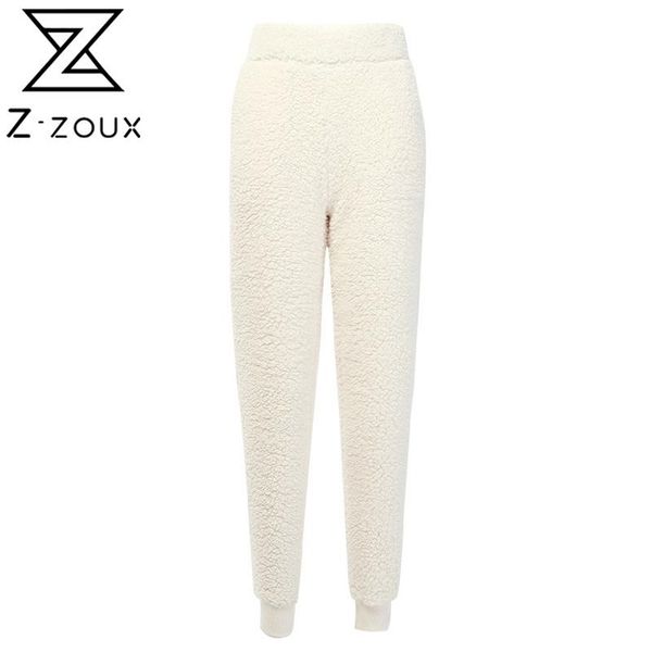 

women pants capris loose casual s cargo high waist long trousers home wearing plush sport 210513, Black;white