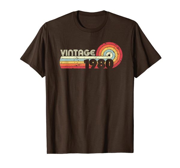 

1980 vintage shirt, birthday gift tee. retro style t-shirt, White;black