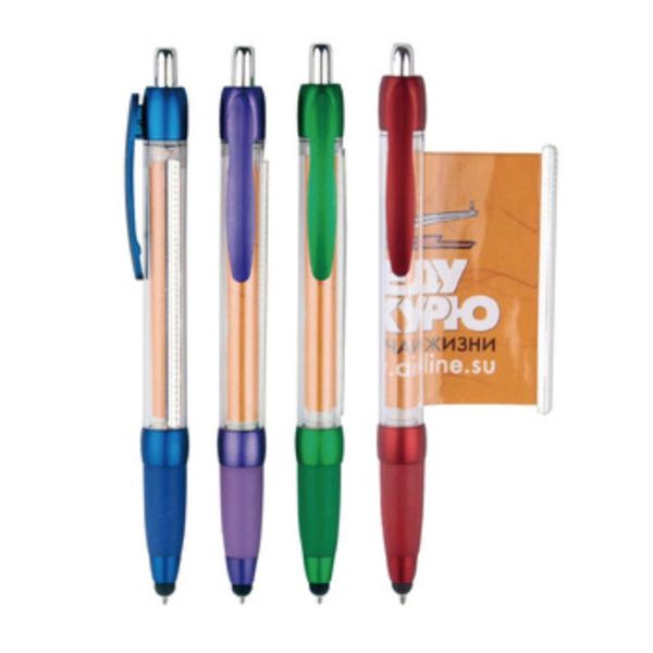 

[] 500pcs/lot 8b800s company customized promotional banner stylus end pen with your advertising in hand, ballpoint pens, Blue;orange