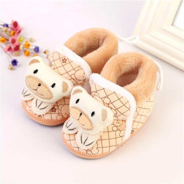 

first walkers born baby winter boots shoes crib girls boys kids fleece super keep warm snowfield booty cartoon footwear