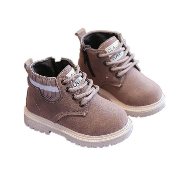 

kids boots baby shoes childrens footwear boys girls short shoe autumn winter leather toddler wear warm b8973, Black;grey