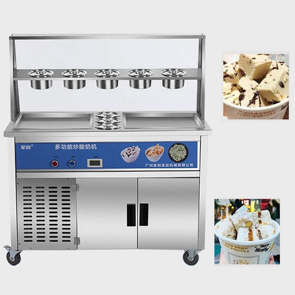

ice cream making machine fried pan commercial roll with 2 8 salad bowls