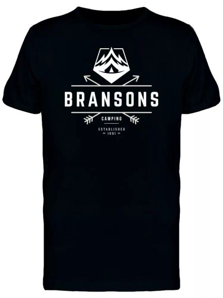 

bransons camping 1991 men's tee -image by shutterstock, White;black