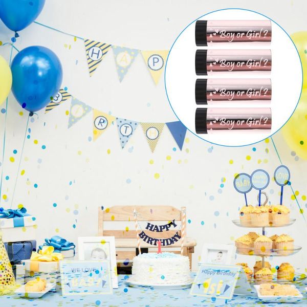 

party decoration 4pcs paper baby reveal confetti cannon gender accessories
