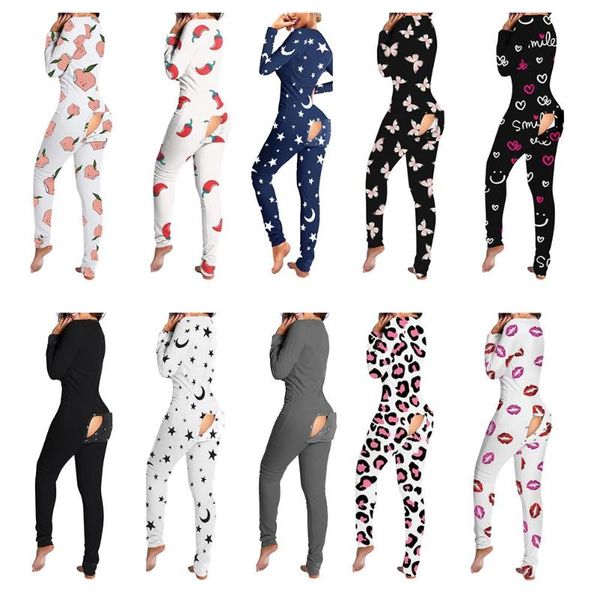 

women's sleepwear women's concealed button flap jumpsuit rompers, Black;red