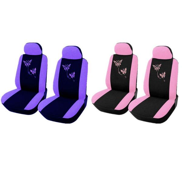 

car seat covers 4pcs/set universal set butterfly embroidery auto protector