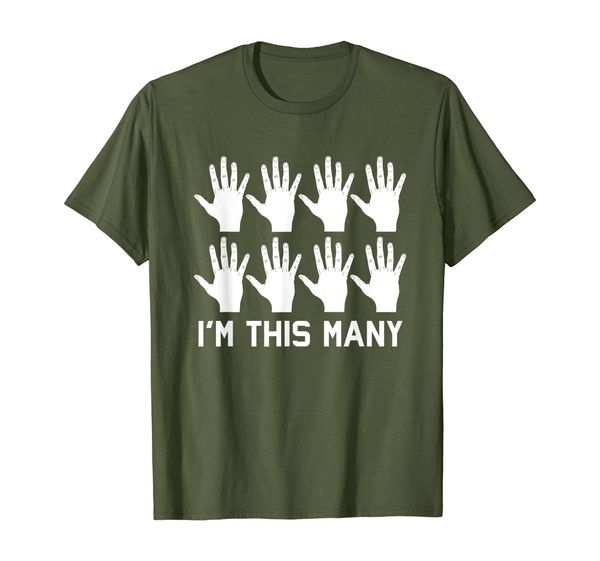 

forty fingers i'm this many t-shirt for 40 year-olds, White;black