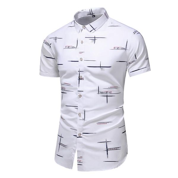 

men's dress shirts fashion 9 style design short sleeve casual shirt print beach blouse 2021 summer clothing plus asian size, White;black