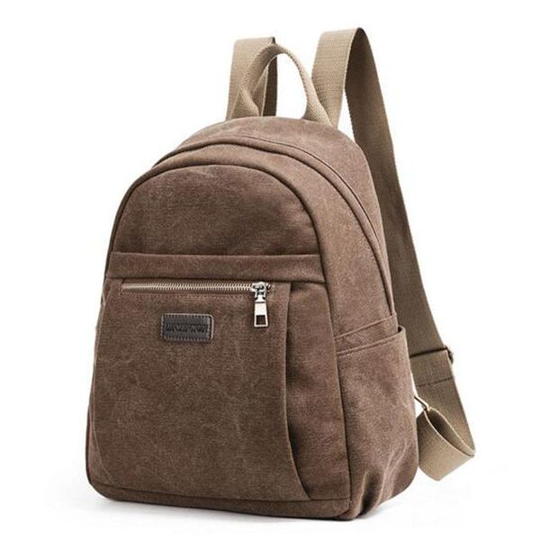 

backpack canvas women's backpacks casual female student bag schoolbags travel shoulder mochila