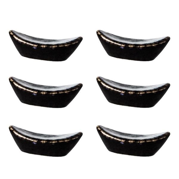 

chopsticks 6pcs flambed glazed ceramic rest ingot-shaped spoon fork holder pillow rack (malachite green)