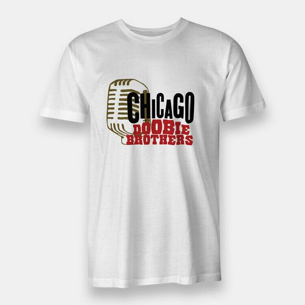 

chicago and the doobie brothers men's t-shirt white, White;black