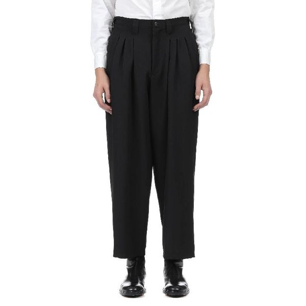 

men's casual pants loose large size trousers dark black trend runway fashion