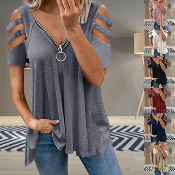 

women's t-shirt women color off shoulder t-shirts summer short sleeve round female simple plus neck clothes black size tshirt tee r, White