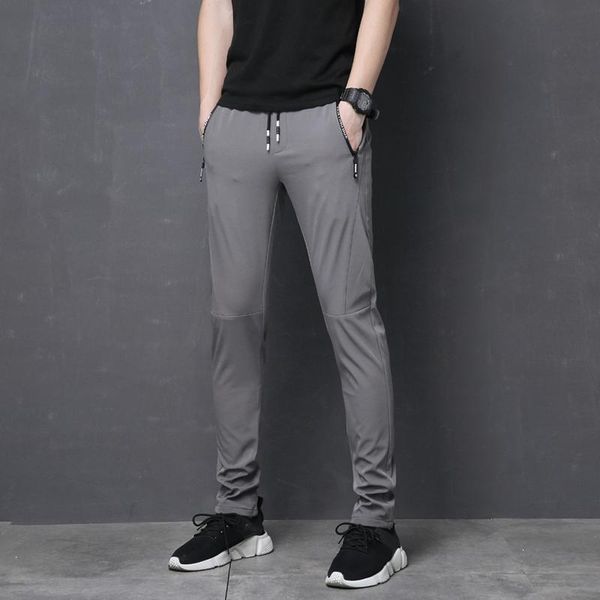

casual pants, men's slim korean version of the trend sports pants, Black