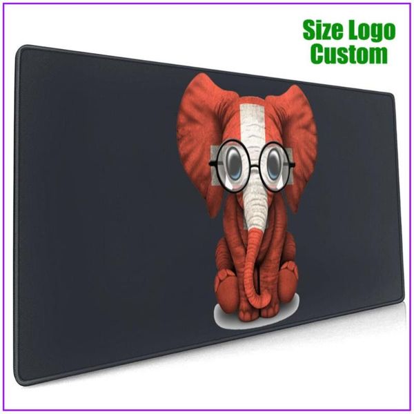 

mouse pads & wrist rests baby elephant with glasses and swiss switzerland flag pad support gel alfombrilla escritorio pc gamer completo
