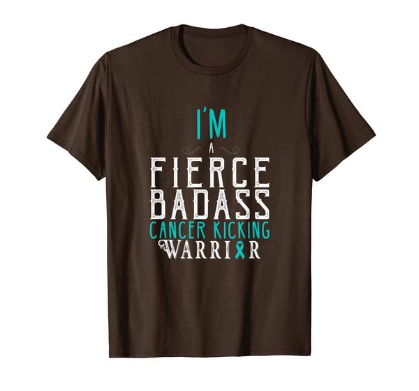 

i am a fierce badass cancer kicking warrior tee shirt, White;black