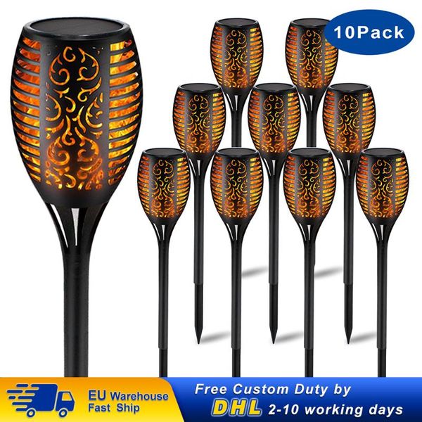 

solar lamps 96 leds waterproof flickering flame torch light garden lawn decoration lamp outdoor led landscape