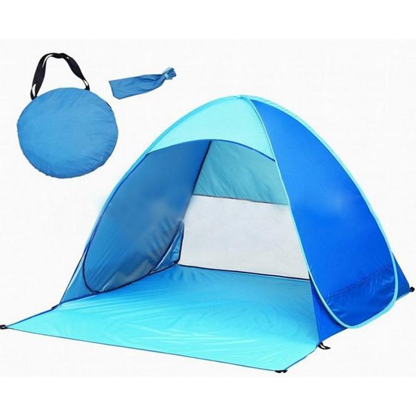 

beach camping tent automatic foldable elasticity outdoor sun shelter shade anti-uv comfortable garden home blue tents and shelters
