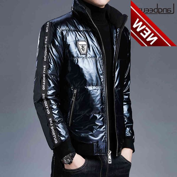 

2021 grade designer brand casual fashion shiny bubble men down jacket winter windbreaker streetwear coats clothes, Black