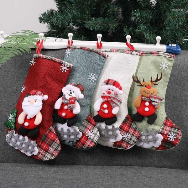 

christmas decorations santa snowman stockings socks xmas tree pendant hanging ornaments candy gift bags home year party decoration 627311