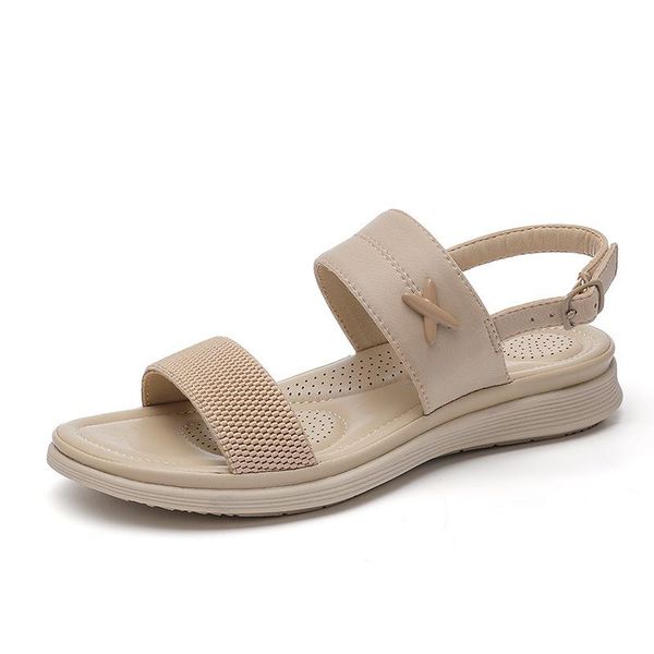 

sandals 2021 female summer designer women's shoes thick bottom open toe fashion ladies flat beach for women, Black