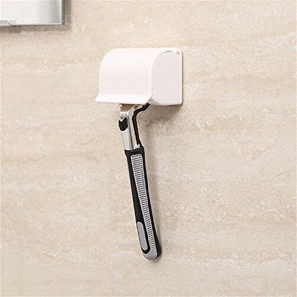 

bathroom storage & organization 2pcs mens razor shaver hanger holder rack mount wall no punching accessory