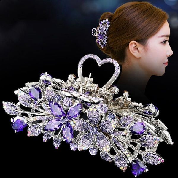 

charm bracelets hair clip both sides of side grip simple accessories rhinestone large, Golden;silver