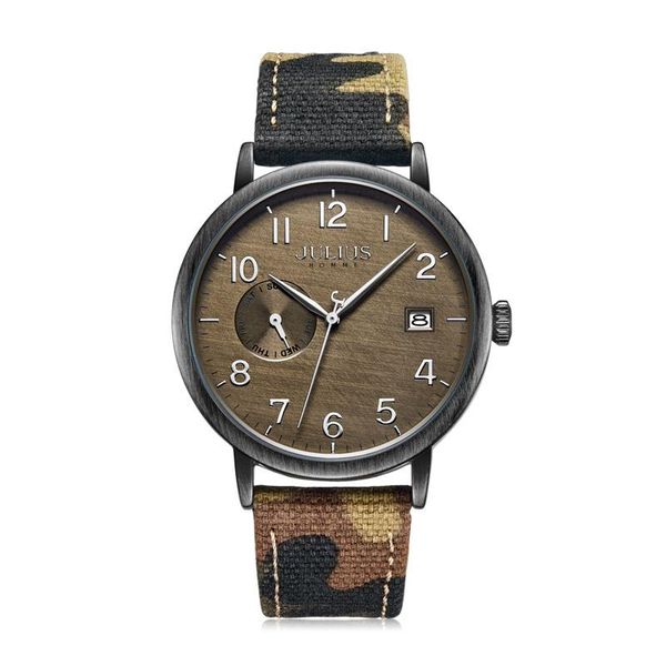 

wristwatches 4 colors real multi-function men's watch hours japan mov't business bracelet leather sport boy's birthday gift j, Slivery;brown