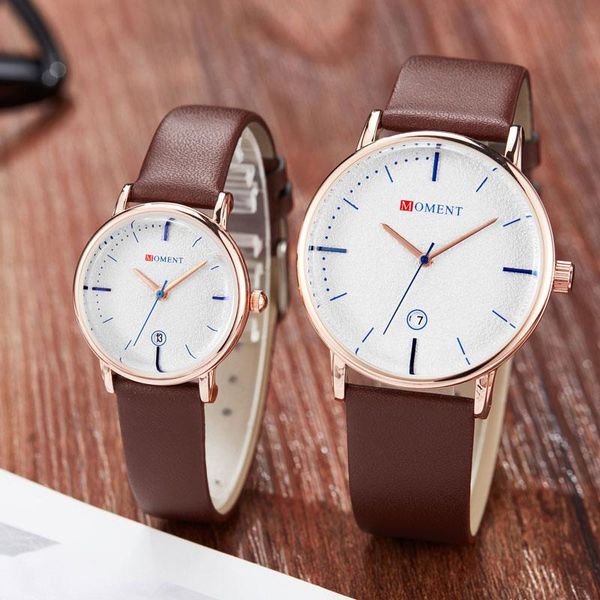

simple date display creative lover watch women men quartz female and male clock fashion watches relÃ³gio de casal wristwatches, Slivery;brown