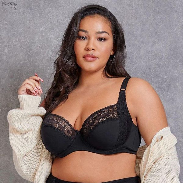 

bras parifairy women unlined non-padded ultra thin for spandex large size bra femme plus lingerie, Red;black