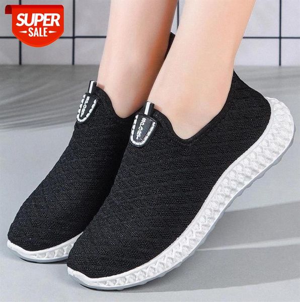

new casual shoes woman flats 2021 fashion breathable mesh sneakers women loafers slip-on #fb5b
