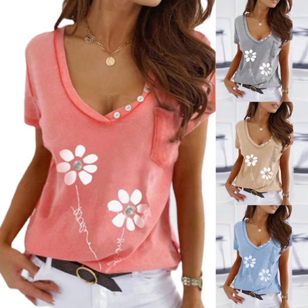 

women's t-shirt womens tank plus size printed pleated loose v-neck summer cotton linen fabric casual ladies tee, White