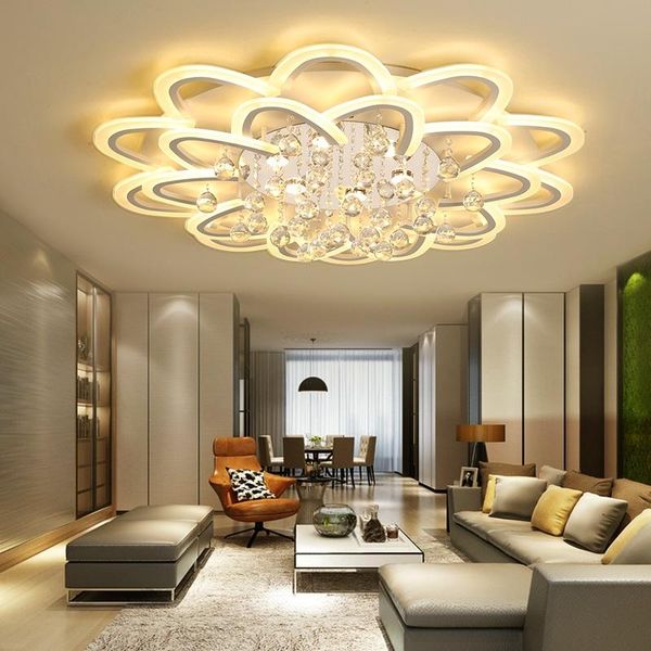 

ceiling lights postmodern flower type acrylic led home living room bedroom study lamps commercial lighting fixtures