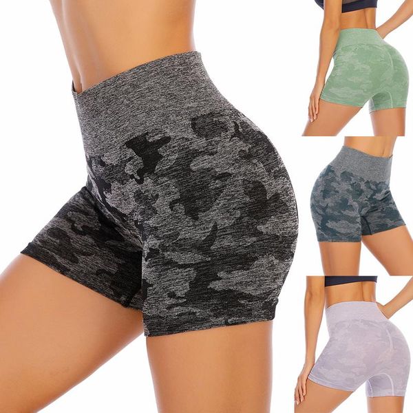 

yoga outfits womens high waist women breathable camouflage print pants workout bottom shorts tight, White;red