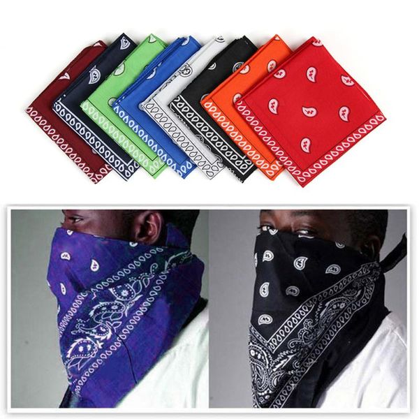

cycling caps & masks 1pc printed square magic scarves bandana fishing sun protection neck cover scarf handkerchief outdoor headwear, Black