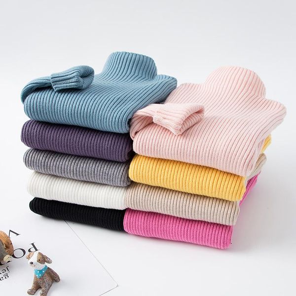 

pullover kids winter sweaters children clothing autumn half turtleneck bottoming shirt outfits babygirls clothes toddler boy, Blue