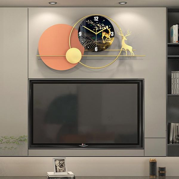 

wall clocks clock living room modern simple atmosphere household fashion nordic watch electronic quartz