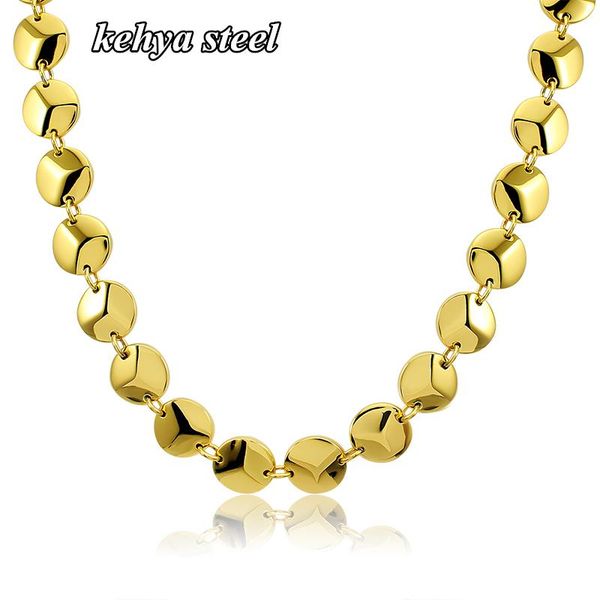

pendant necklaces female male pendants statement gold/steel color chain link shiny choker fashion jewelry for women, Silver