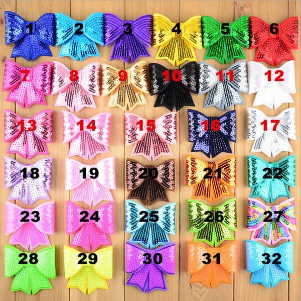 

sequin bows newborn hair bows glitter bow tie sequin embroidery bows kids girls clothes hair accessories 32 colors dw5895, Slivery;white