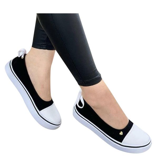 

sandals women's fashion leisure flat slip on round toe canvas sneakers casual shoes plus size bow lace-up splicing color, Black
