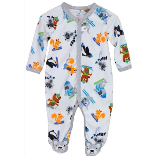 

fleece baby rompers with foot baby boys clothes bebe jumpsuits overalls sleepwear roupas de bebe pijama outfits 210413, Blue