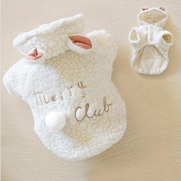

pet small dog clothes coat cute white sheep costume for puppy hoodie chihuahua clothing winter warm apparel