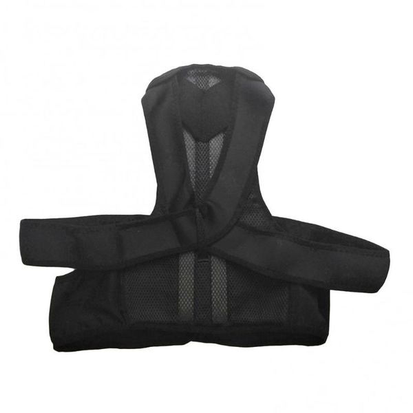 

back support 80% men women posture corrector shoulder brace clavicle adjustable belt, Black;blue