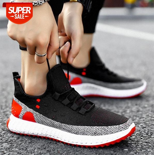 

men's running shoes sports youth red soft sole large size sneakers #fy6q