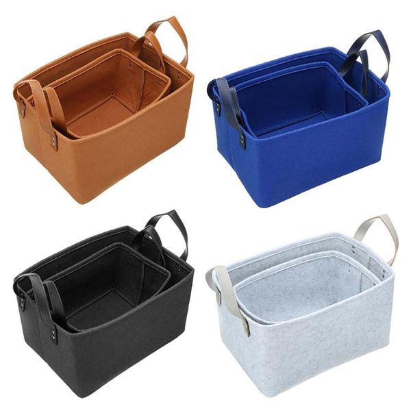 

colors felt cloth storage basket living room tea table sundries box bedroom socks s/l baskets