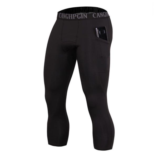 

men's pants brand rrunning tights sweat gym training quick dry bbasketball compression leggings base layer tracksuit mma men, Black