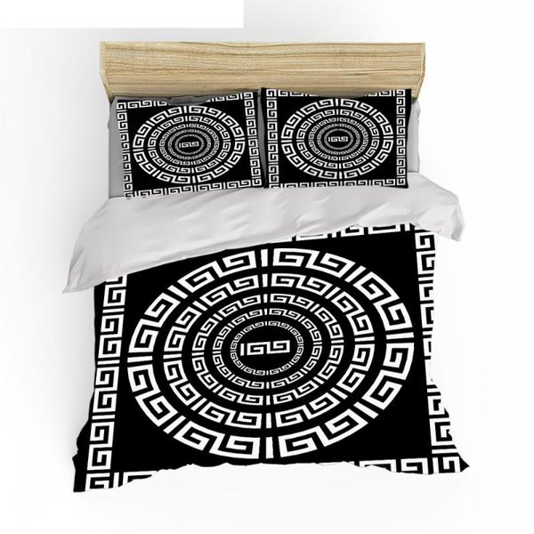 

bedding sets luxury duvet cover fashion set black and white print quilt single double  king size bedclothes
