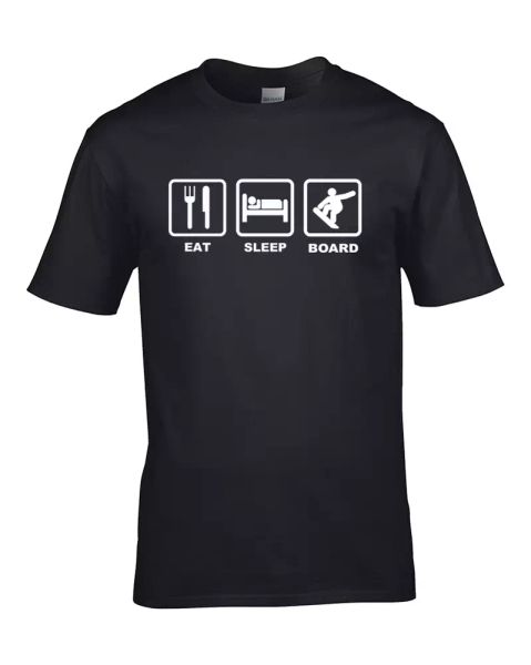 

eat sleep board, extreme sports, ski slope fanatic youth t-shirt, White;black